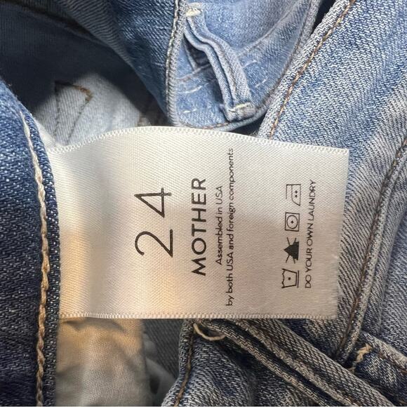 MOTHER Insider Crop Step Fray Jeans in SHAKE WELL SIZE 24 - Picture 9 of 12